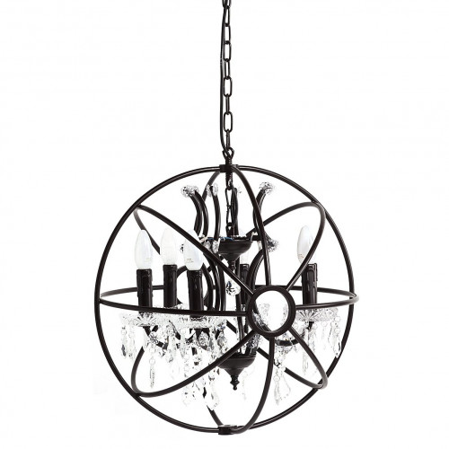 люстра foucault orb crystal vol. viii чёрная, прозрачная в Череповце