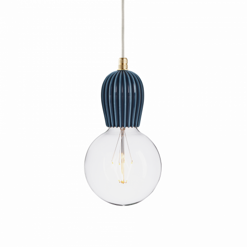 подвесной светильник keramik rib indigo brass в Череповце