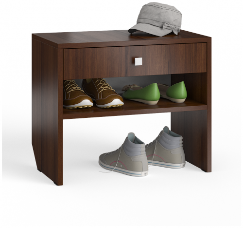 тумба для обуви мд-8 с выдвижным ящиком, цвет орех в Череповце