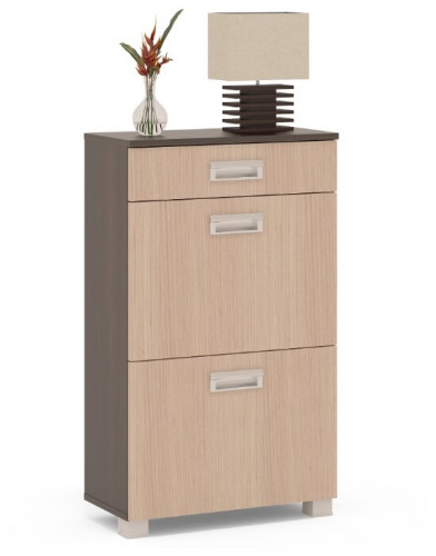 тумба для обуви сто-2м, цвет дуб венге/белёный дуб в Череповце