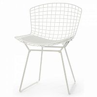 стул bertoia side кожаный standart белый в Череповце