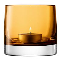 подсвечник стеклянный охра для чайной свечи light colour, 8,5 см в Череповце