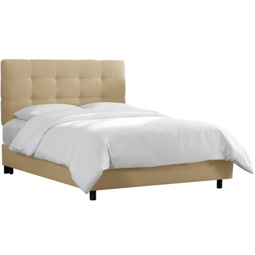 кровать двуспальная 160х200 бежевая alice tufted beige в Череповце
