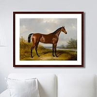 картина: a bay hunter by a river, 1845г. в Череповце