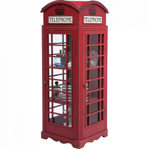 шкаф-витрина london telephone красный в Череповце