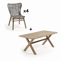 комплект мебели pack 621 brilliant стол + 4 стула от la forma (ex julia grup) в Череповце