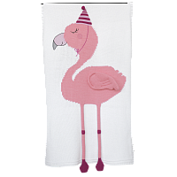 плед фламинго 60*120 белый+розовый бутон в Череповце