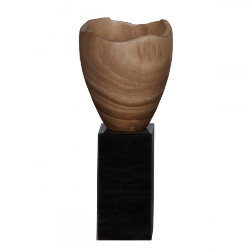 ваза из дерева на стальной подставке"woody triumph"d17h40 в Череповце