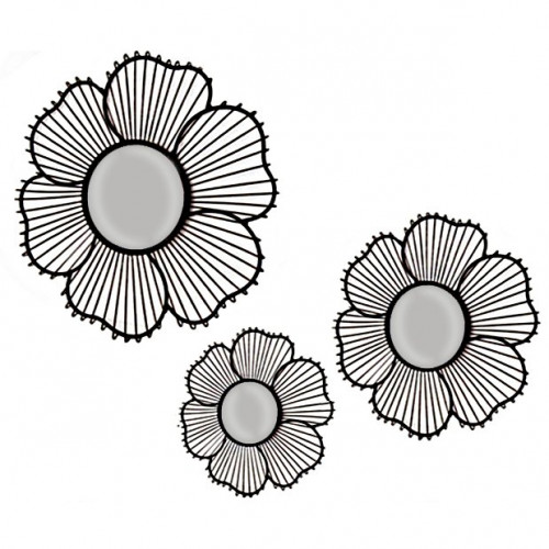 зеркальное панно декоративное цветы 3 штуки bouquet в Череповце