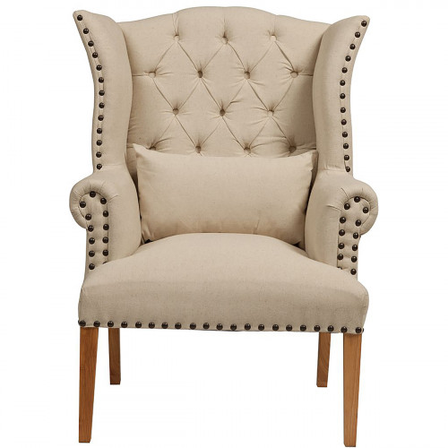 кресло quinn tufted armchair бежевое в Череповце