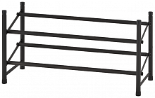 unistor bigway двухярусная этажерка для обуви раздвижная, 2-х ярусная полка подставка для обуви напольная в Череповце