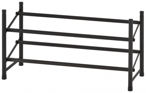 unistor bigway двухярусная этажерка для обуви раздвижная, 2-х ярусная полка подставка для обуви напольная в Череповце