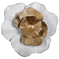 декор настенный цветок 2 бело-золотой в Череповце