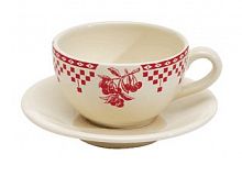 чашка с блюдцем чайная красные шашечки comptoir de famille в Череповце
