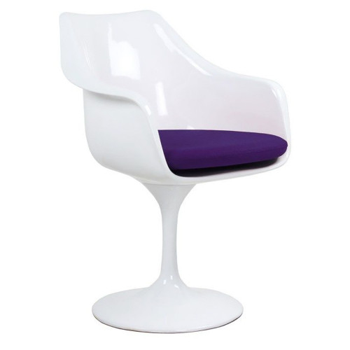 кресло tulip armchair бело-фиолетовое шерсть в Череповце